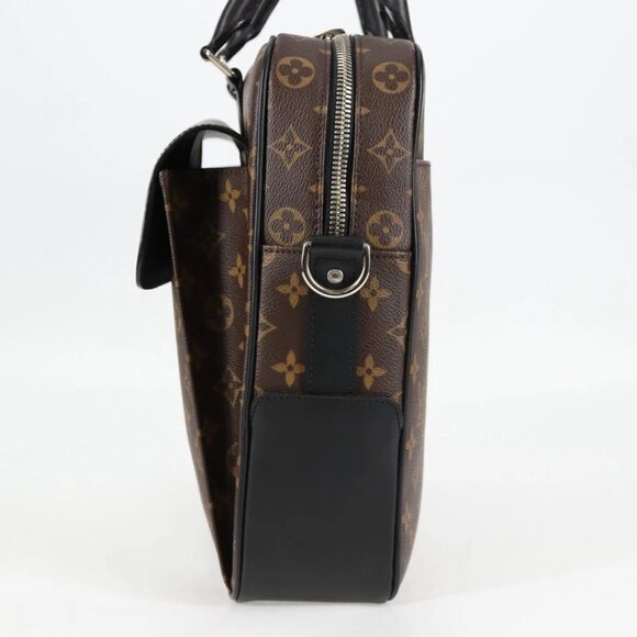 LOUIS VUITTON Monogram Macassar Soft briefcase Bag 2way M56719 LV Auth 118897M - Picture 5 of 15